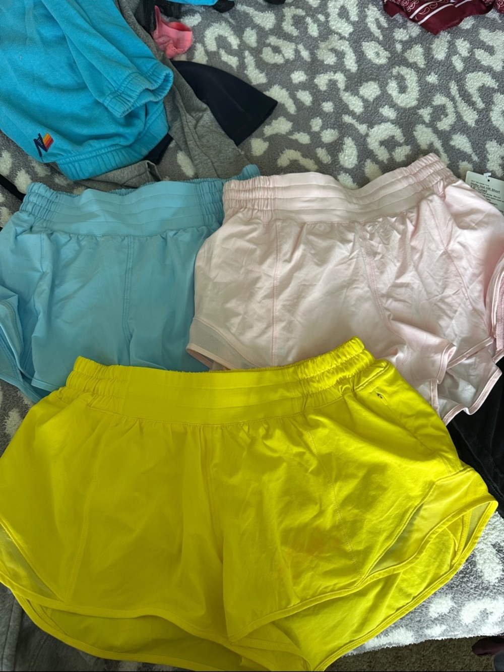 lululemon athletica Women's Athletic Shorts - Yellow, Light Pink